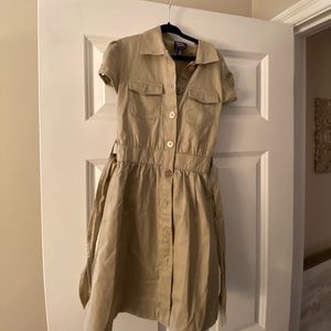 Tan / blue uniform dresses